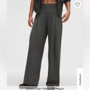 NWT Lululemon Athletica Pallazo pant color palm deco size 2